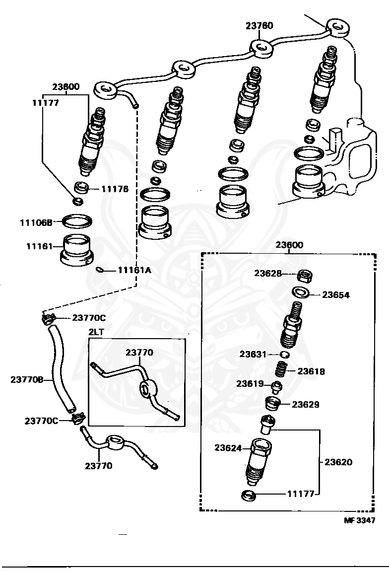 Toyota - Pipe Assy, Nozzle Leakage